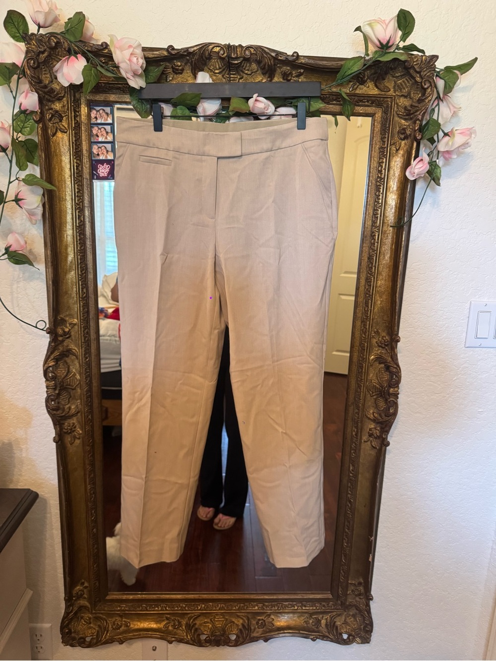 Investments Beige Straight-Leg Pants petite